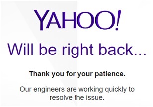 Yahoo API Service Outage